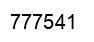 Number 777541 black image