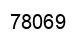 Number 78069 black image