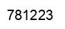 Número 781223 imagen negro
