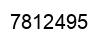 Number 7812495 black image