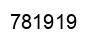 Number 781919 black image
