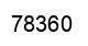Number 78360 black image