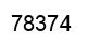 Number 78374 black image