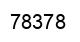 Number 78378 black image