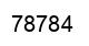 Number 78784 black image
