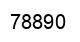 Number 78890 black image
