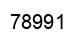 Number 78991 black image