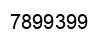 Número 7899399 imagen negro