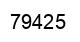 Number 79425 black image
