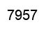 Number 7957 black image