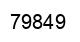 Number 79849 black image