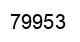 Número 79953 imagen negro