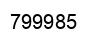 Number 799985 black image