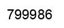Number 799986 black image