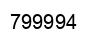 Number 799994 black image