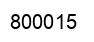 Number 800015 black image