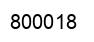 Number 800018 black image