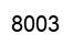Número 8003 imagen negro