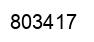 Number 803417 black image