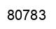 Número 80783 imagen negro