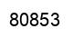 Número 80853 imagen negro