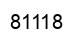Number 81118 black image