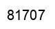 Number 81707 black image
