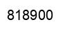Number 818900 black image