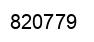 Number 820779 black image