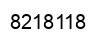 Number 8218118 black image