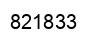 Number 821833 black image