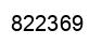 Number 822369 black image