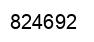 Number 824692 black image