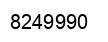 Number 8249990 black image