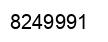 Number 8249991 black image