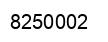 Number 8250002 black image