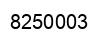 Number 8250003 black image