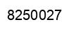 Number 8250027 black image