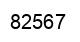 Number 82567 black image