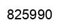 Number 825990 black image