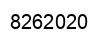 Number 8262020 black image