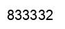 Number 833332 black image
