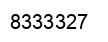 Number 8333327 black image