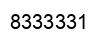 Number 8333331 black image