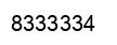 Number 8333334 black image