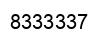 Number 8333337 black image