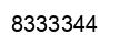 Número 8333344 imagen negro