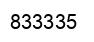 Number 833335 black image