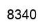 Number 8340 black image