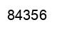 Número 84356 imagen negro